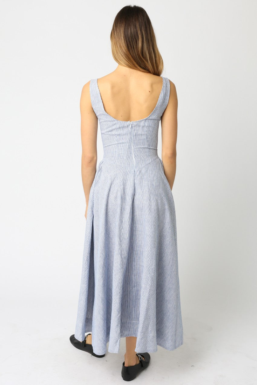 Alina Stripe Printed Dress