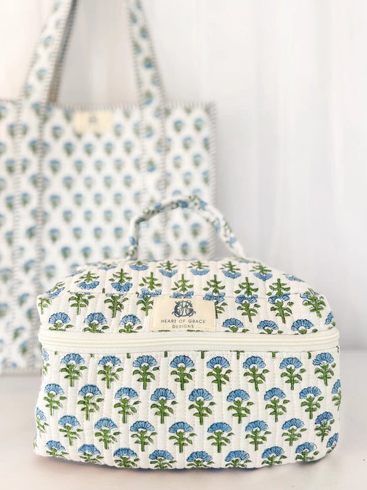 Carolina Quilted Cosmetic Bag Set