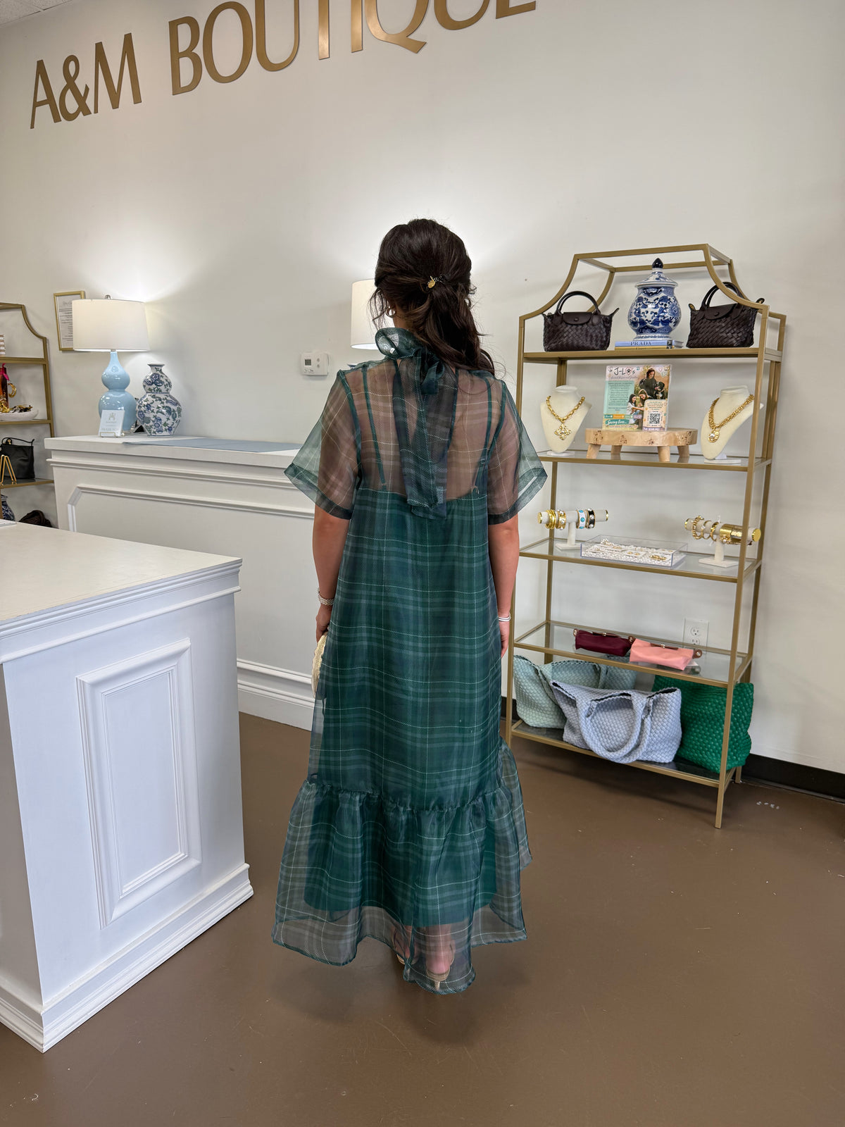 Kendall Plaid Midi Dress