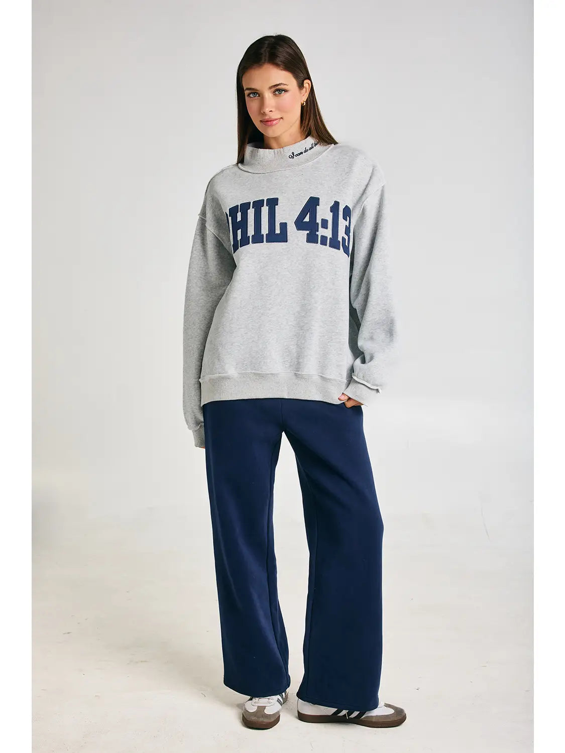 Phil 4:13 Mock Neck Sweatshirt