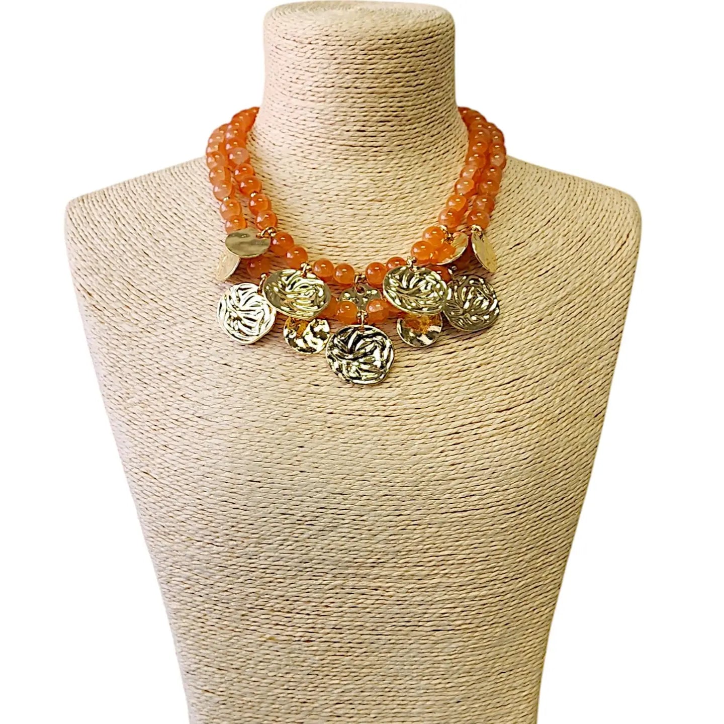 Amber Coin Necklace