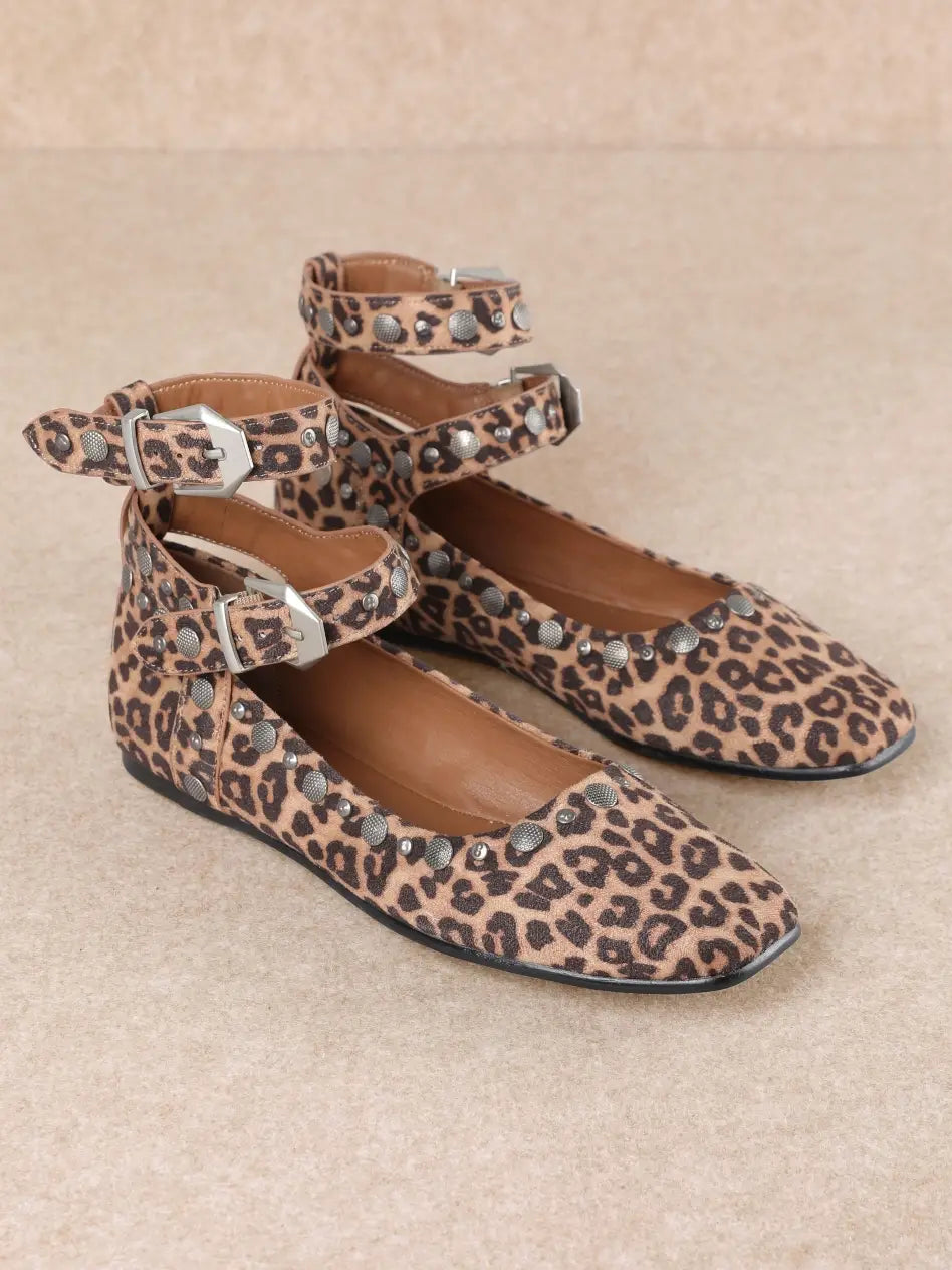 Velora Leopard Print Ballet Flats