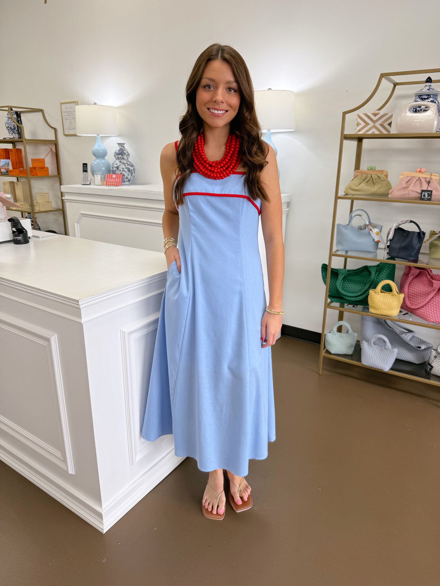 Kate Contrast Midi Dress