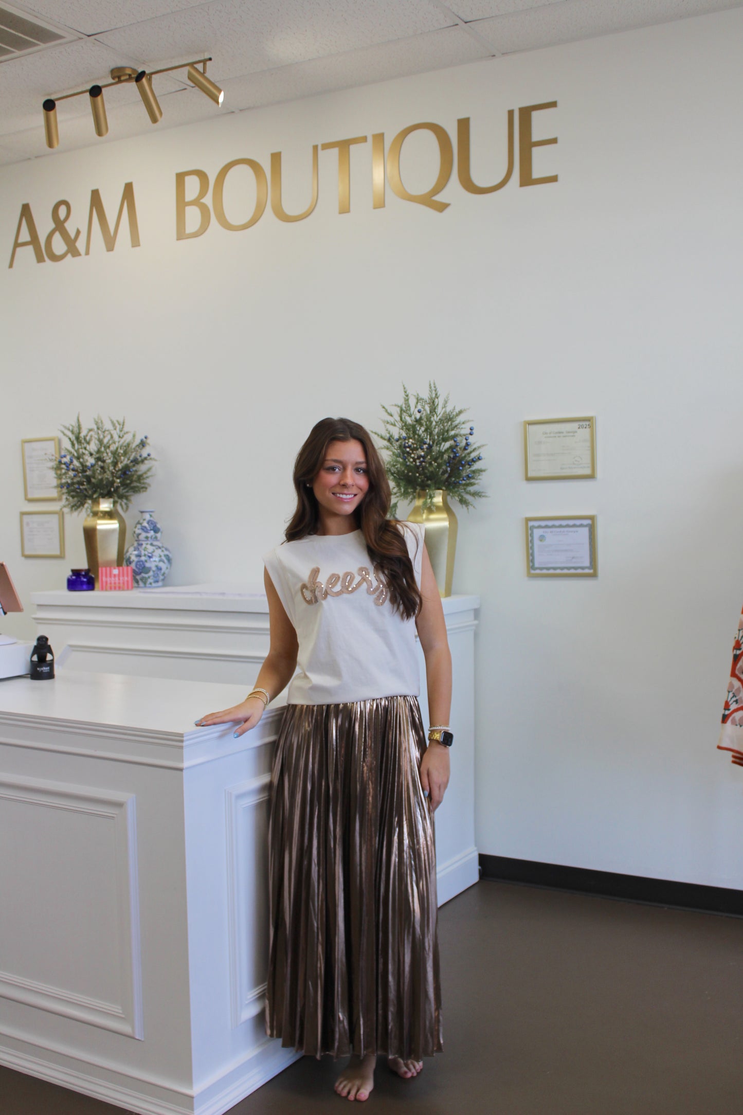 Nova Pleated Maxi Skirt