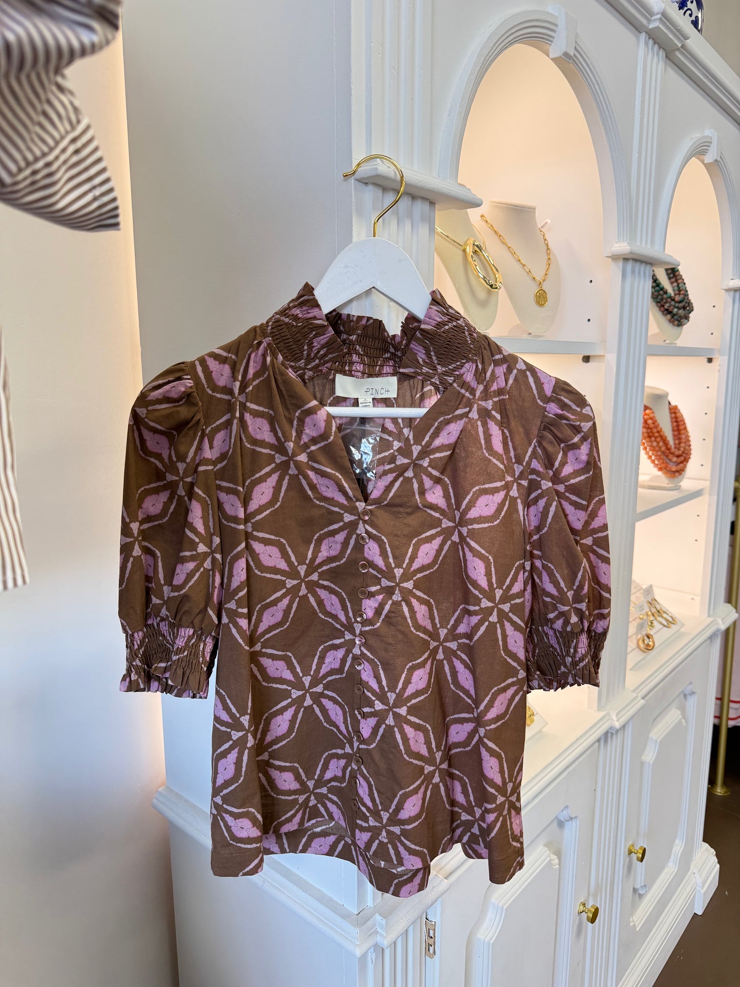 Bethany Printed Puff Sleeve Top