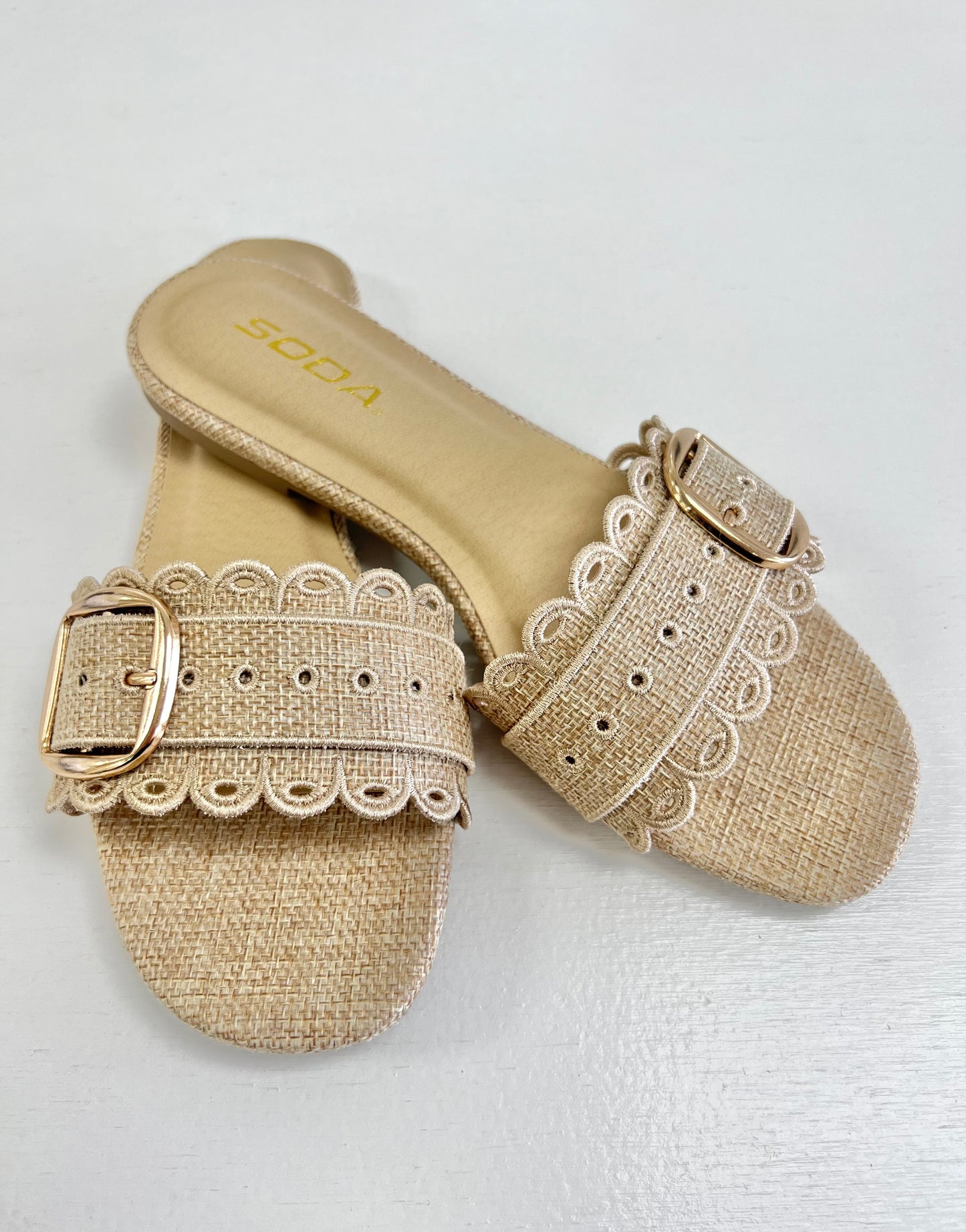 Oaklyn Rafia Sandals
