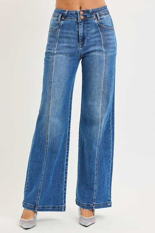 Nora High Rise Front Seam Jeans