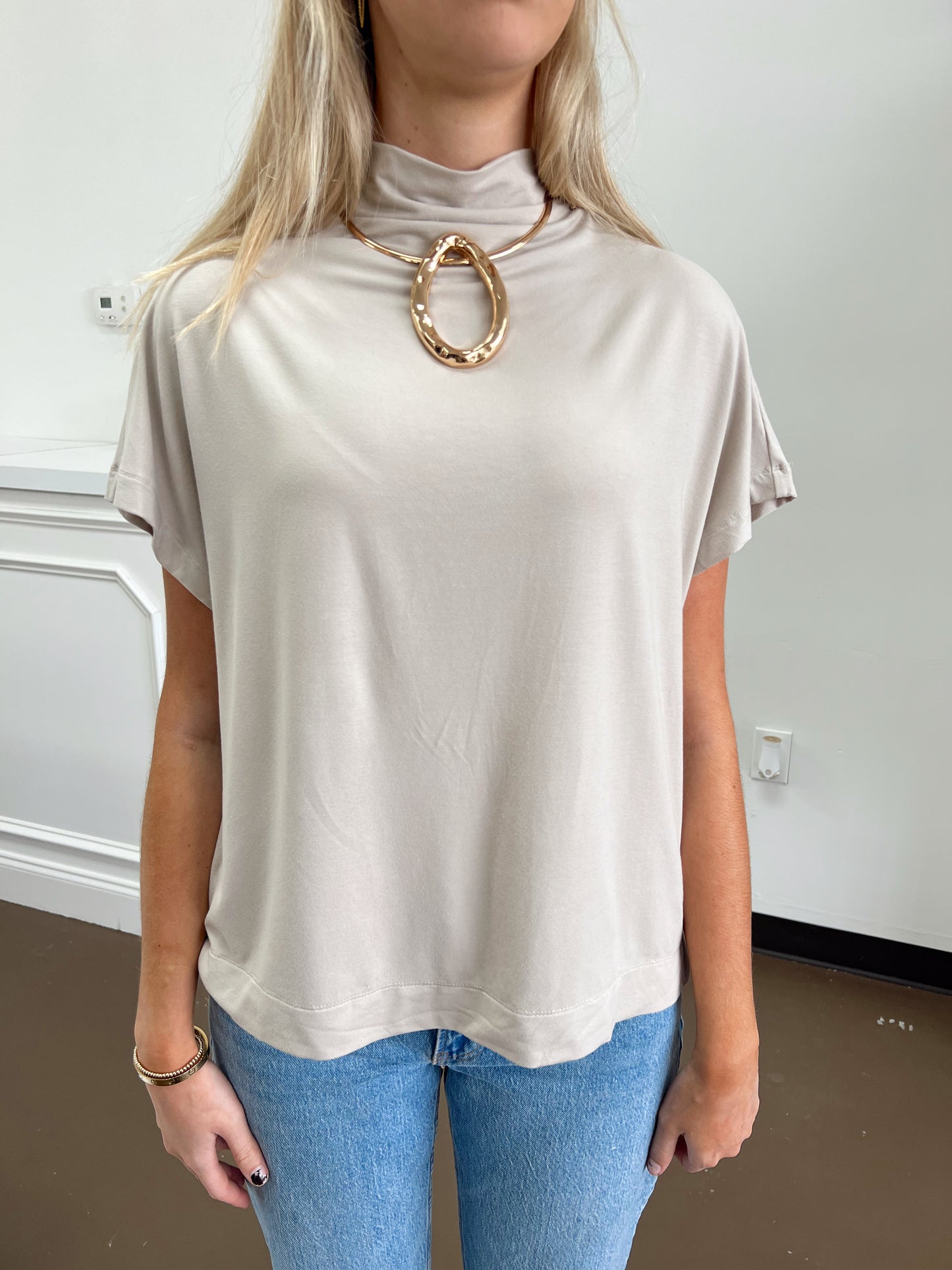 Elsie Mock Neck Top