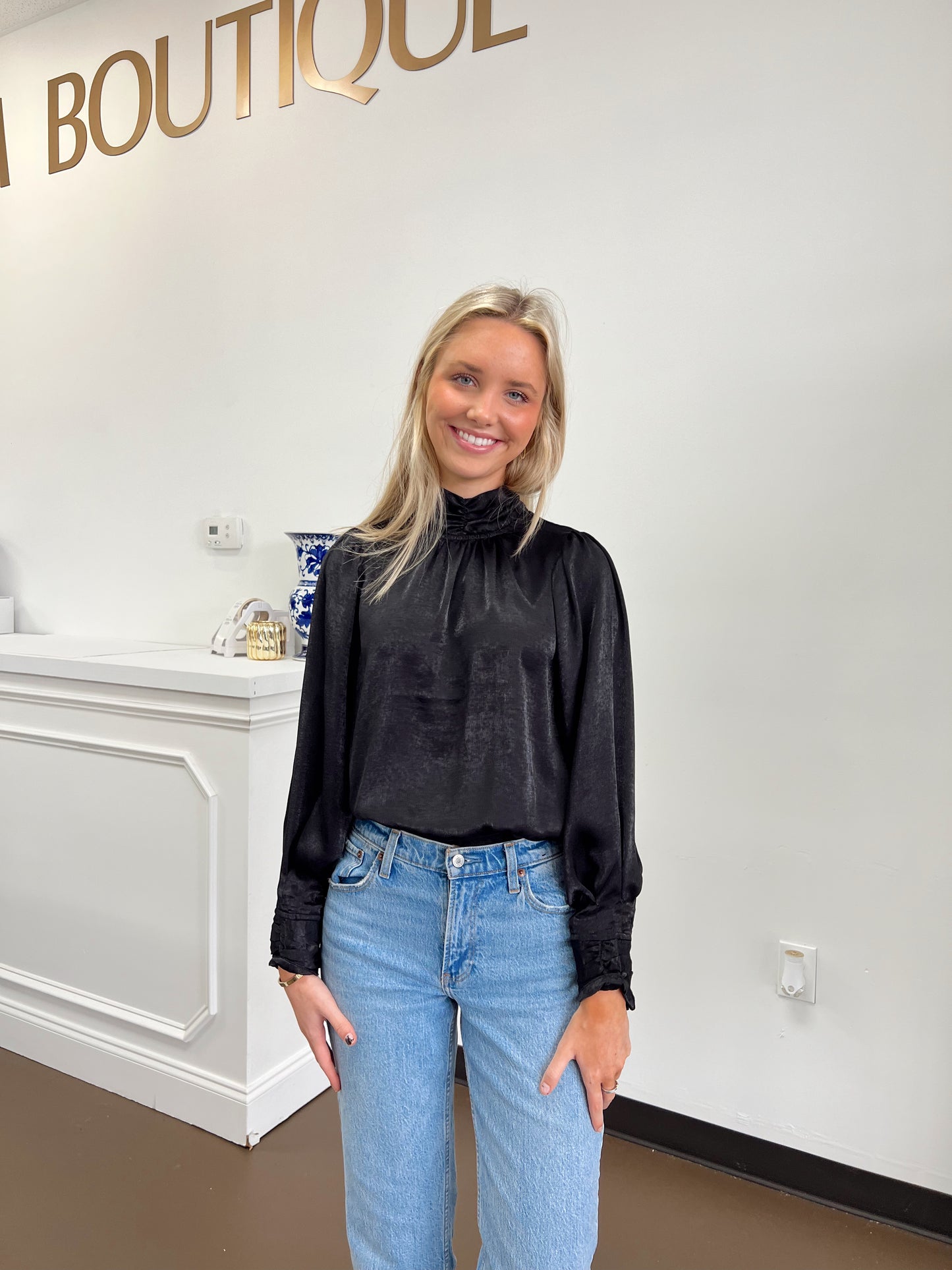 Beth High Neck Top