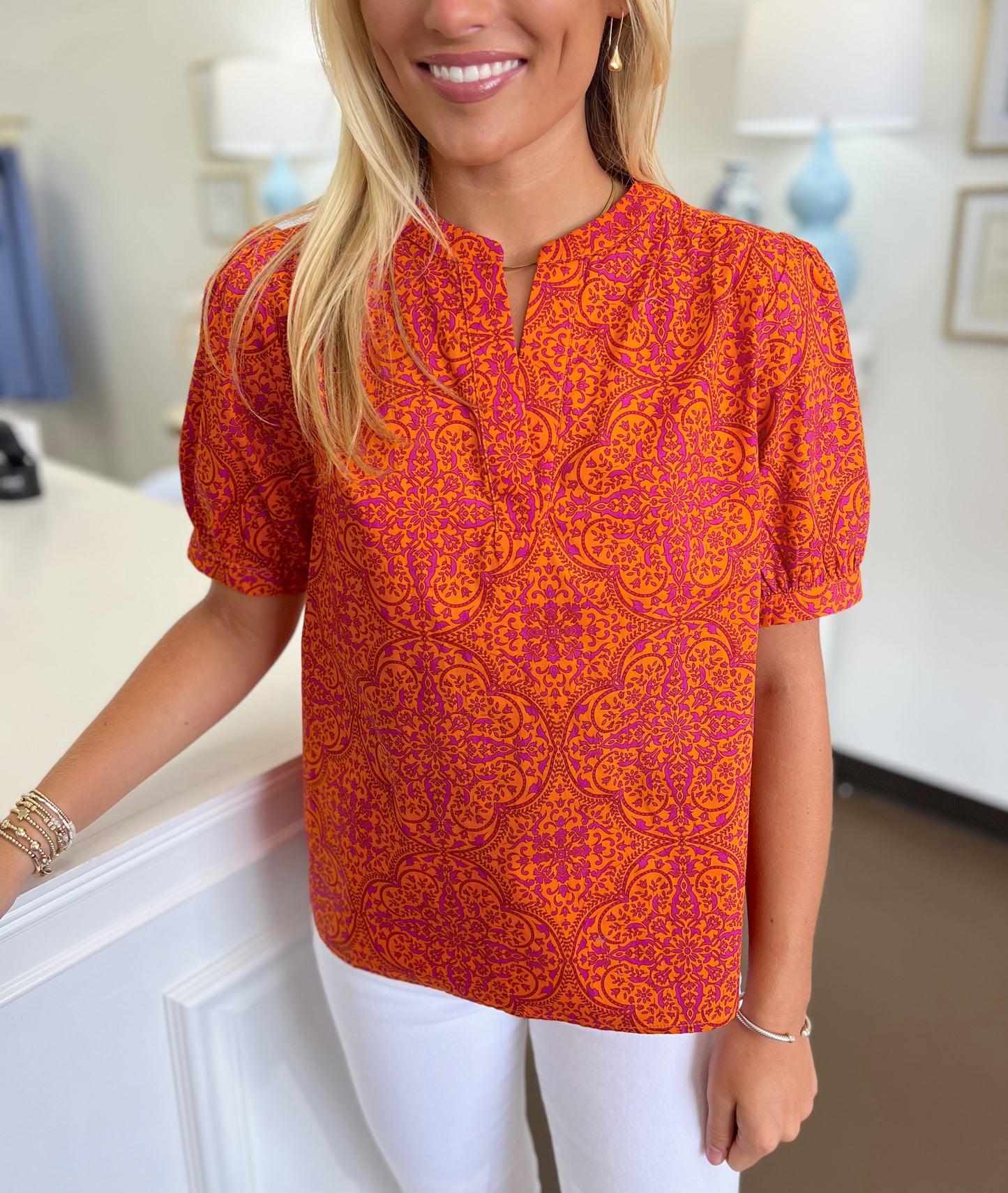 Daphne Floral Print Top