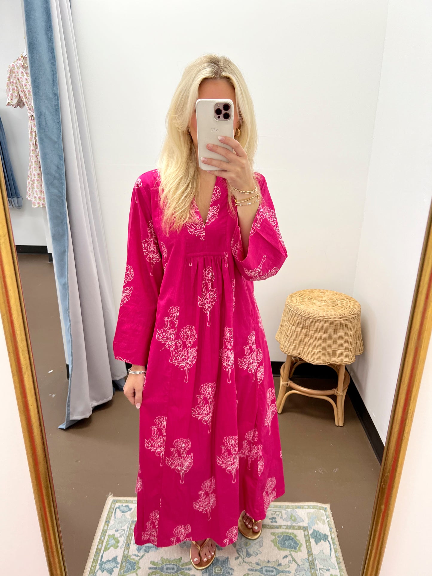 Pink Lily Caftan Dress