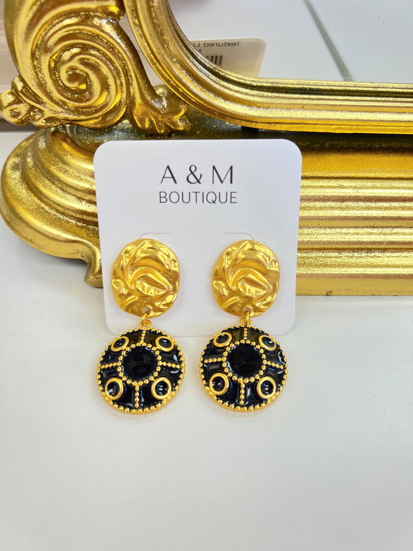 Textured Drop Earrings