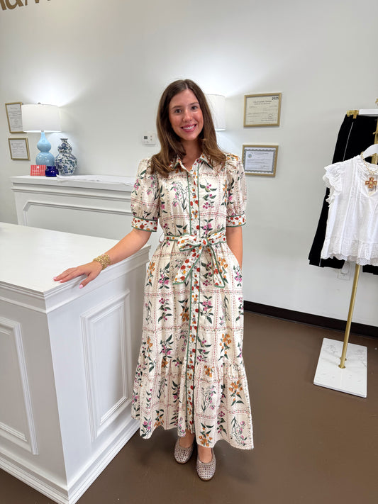 Delanie Floral Print Maxi Dress
