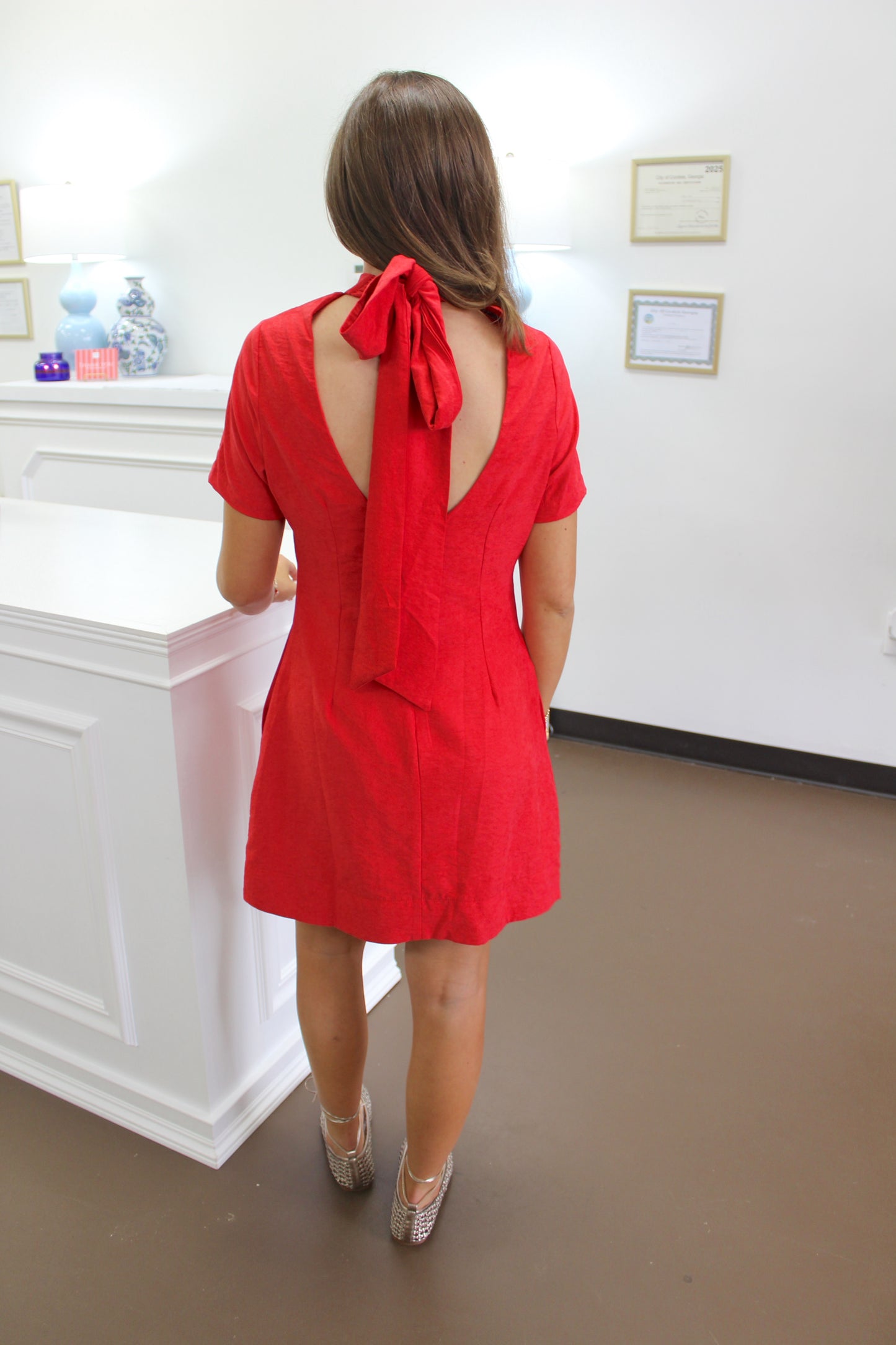 Gia Silk Tie Dress