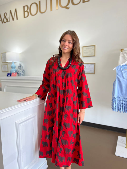 Bulldog Caftan Dress