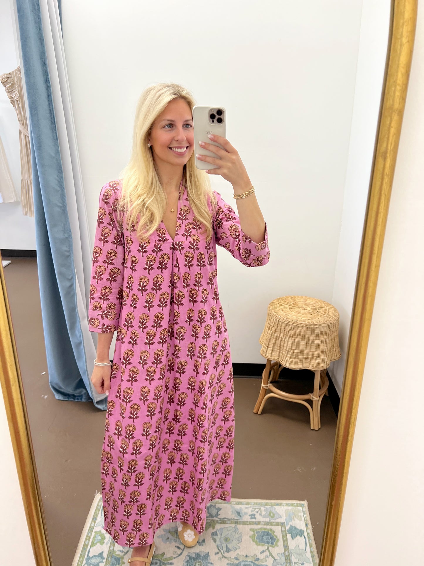 Purple Blooms Caftan Dress