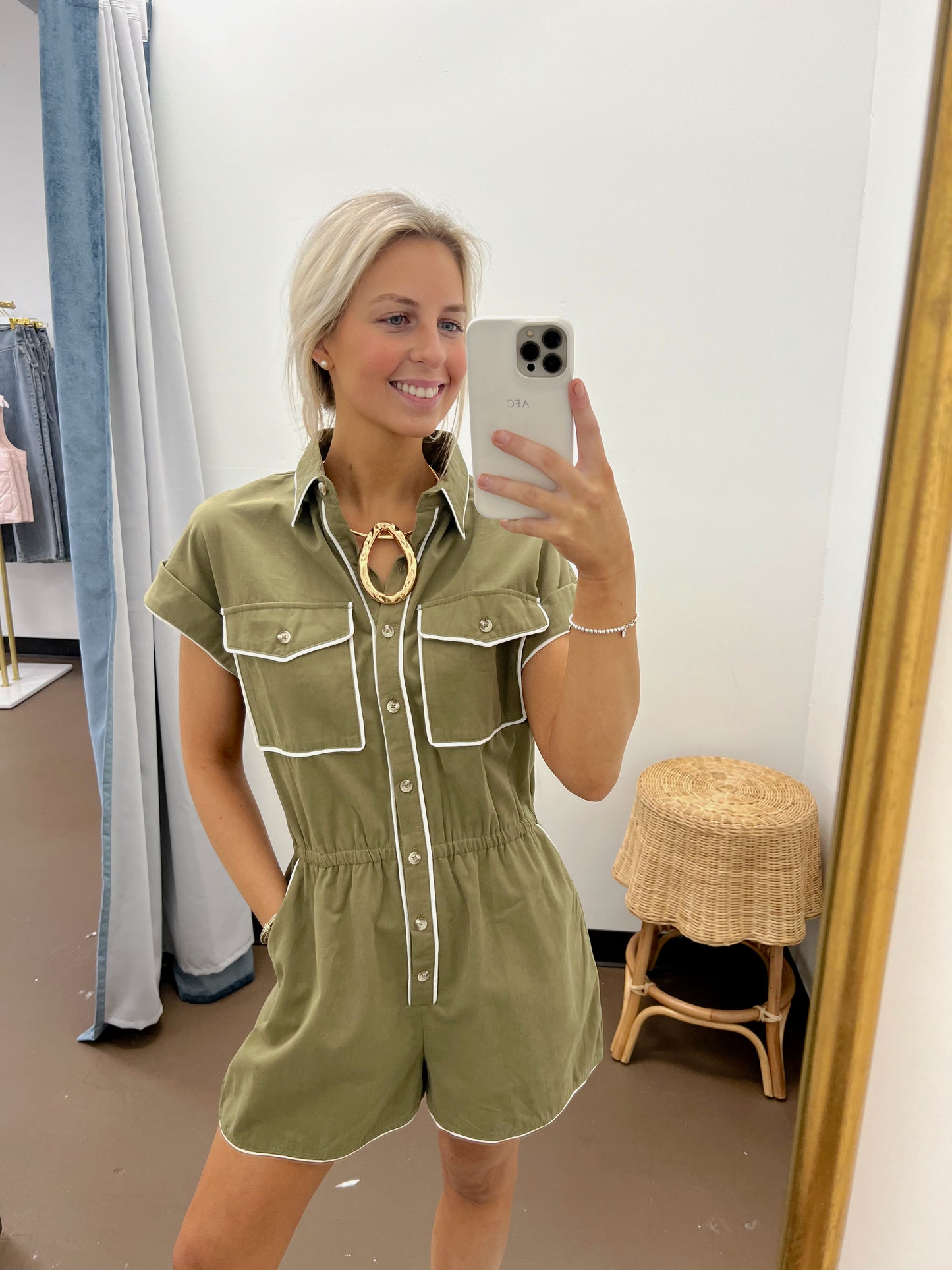 Sally Button Down Romper