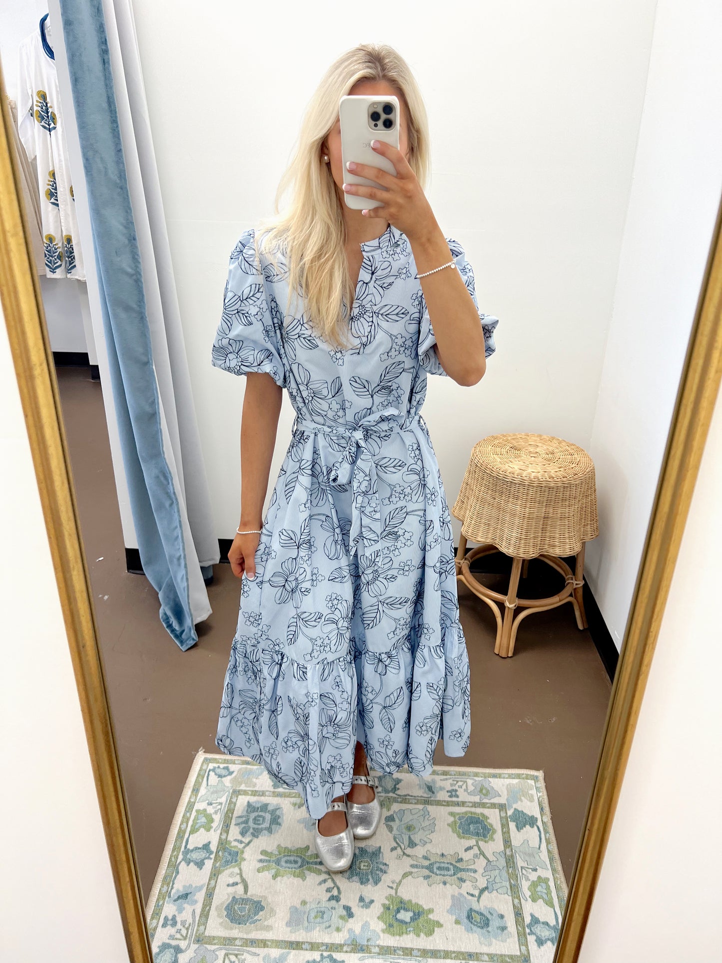 Kaia Embroidered Midi Dress