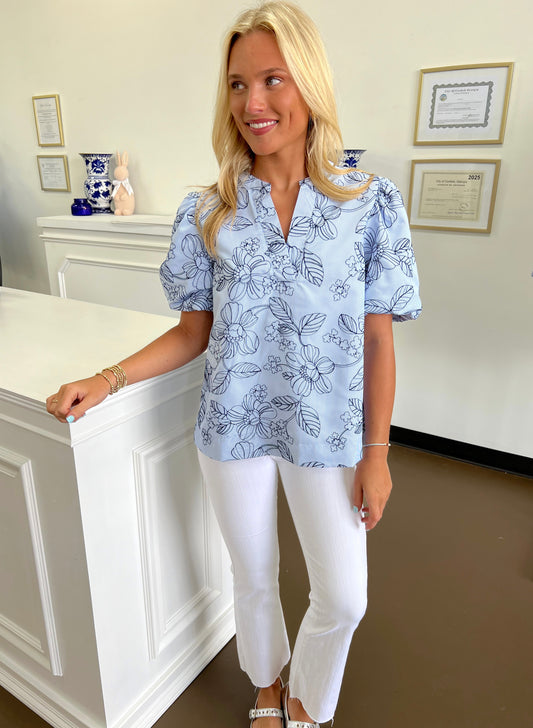 Brynlee Embroidered Top