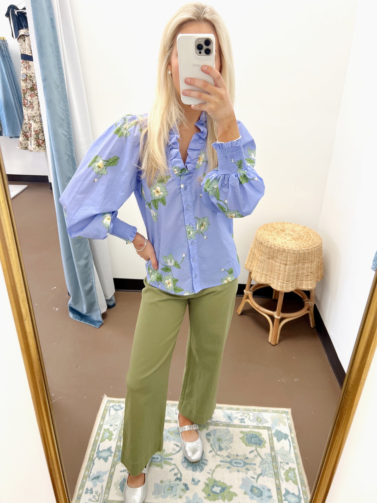 Poppy Printed Ruffle Top