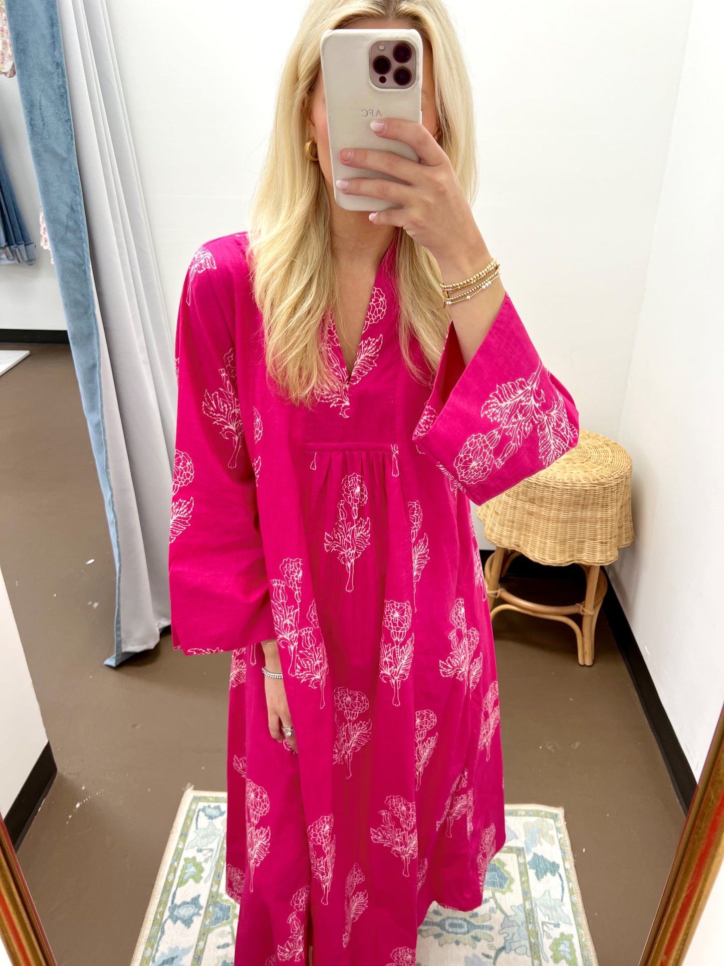 Pink Lily Caftan Dress