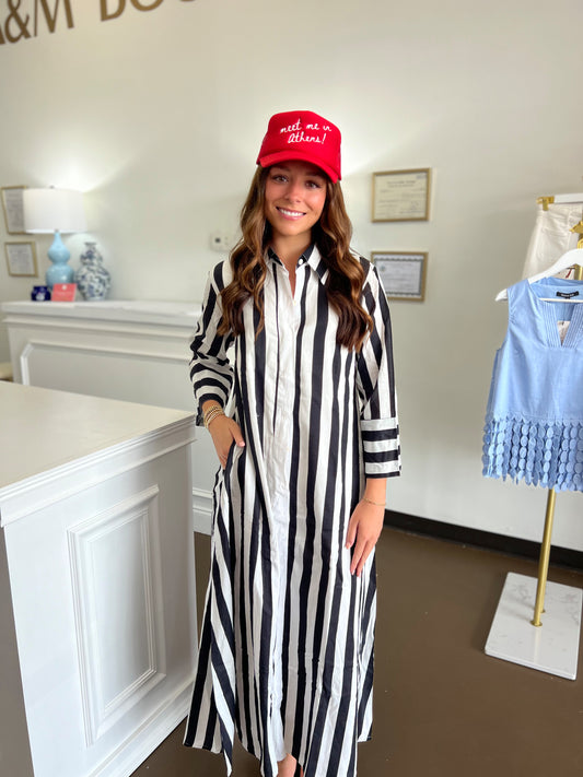 Rosemary Stripe Cabana Caftan Dress