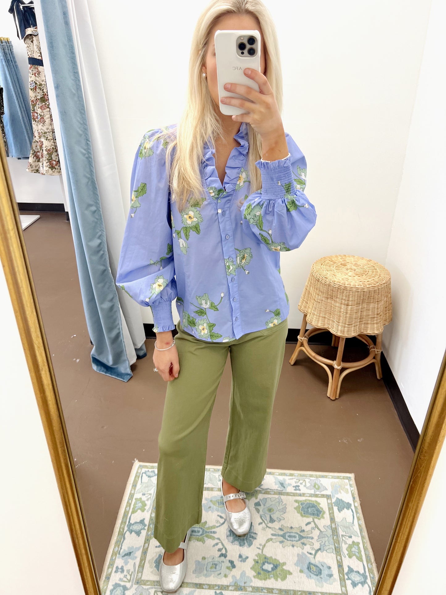 Poppy Printed Ruffle Top