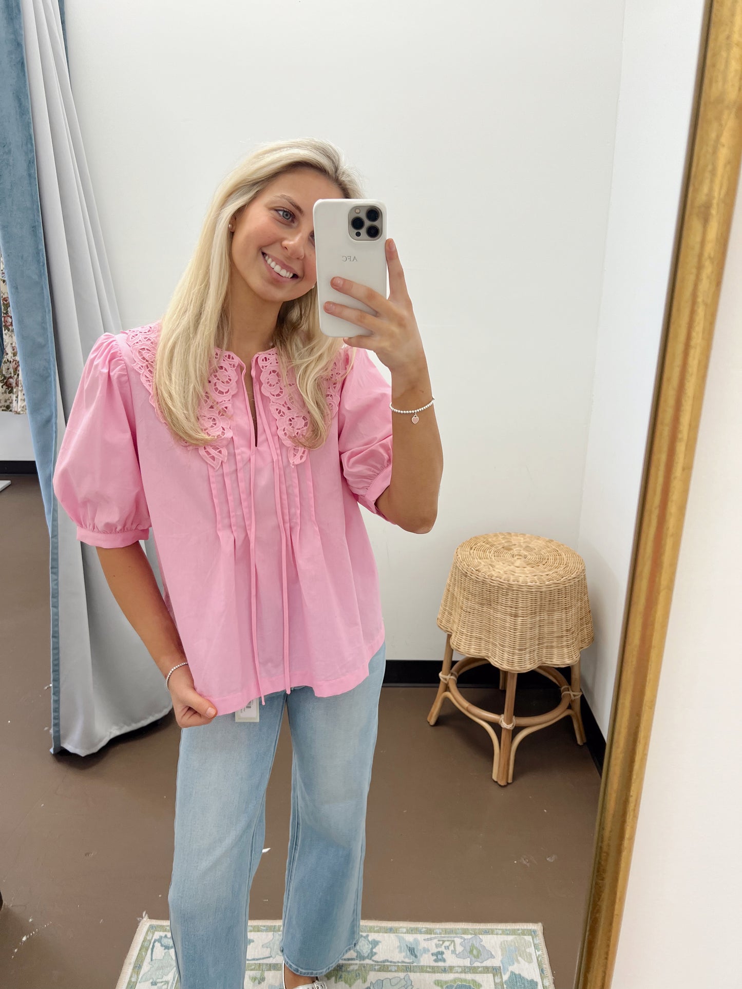 Cara Embroidered Top