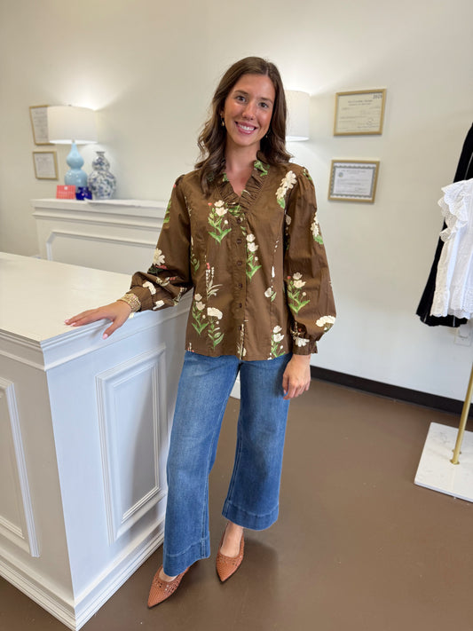 Kourt Floral Print Top