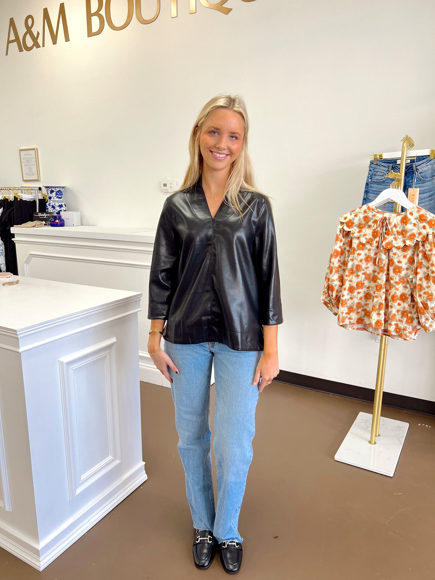 Lenna Pleather Top