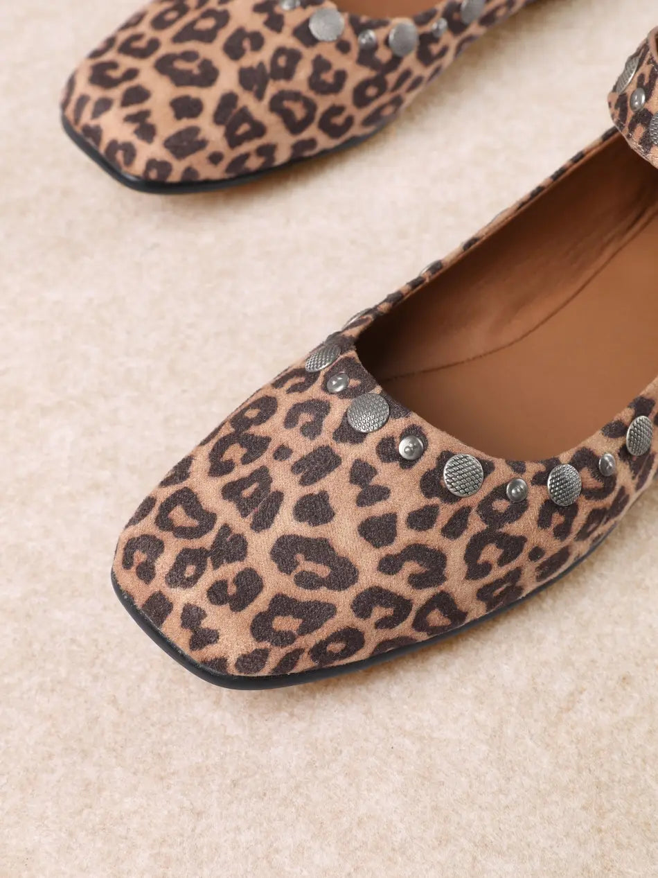 Velora Leopard Print Ballet Flats