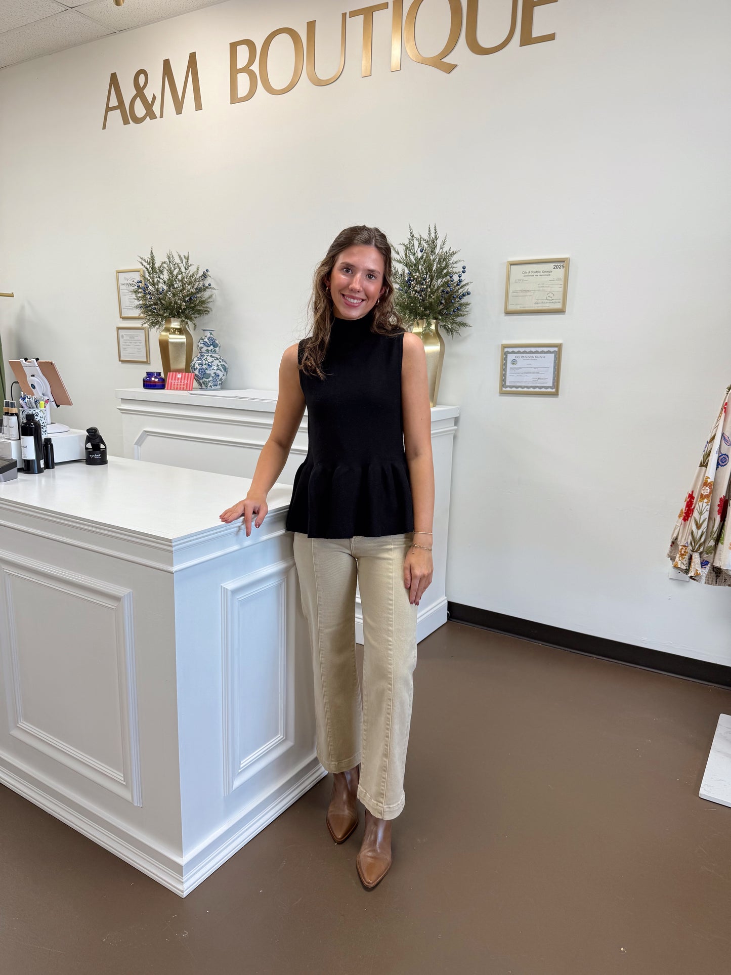 Karlee Mock Neck Sweater Top