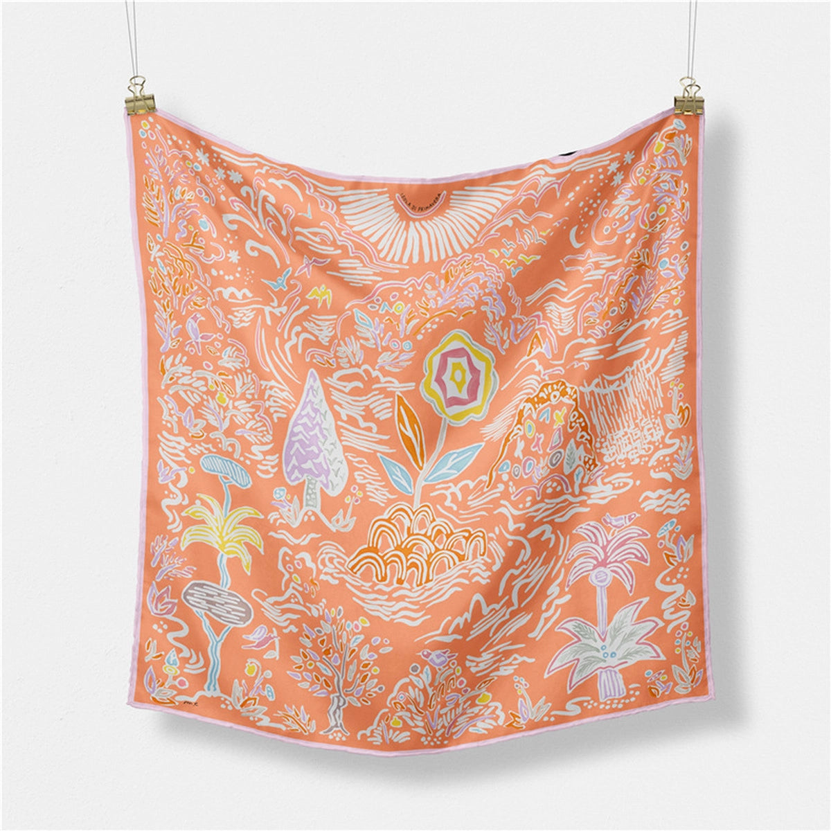 Sweet Satin Floral Scarf