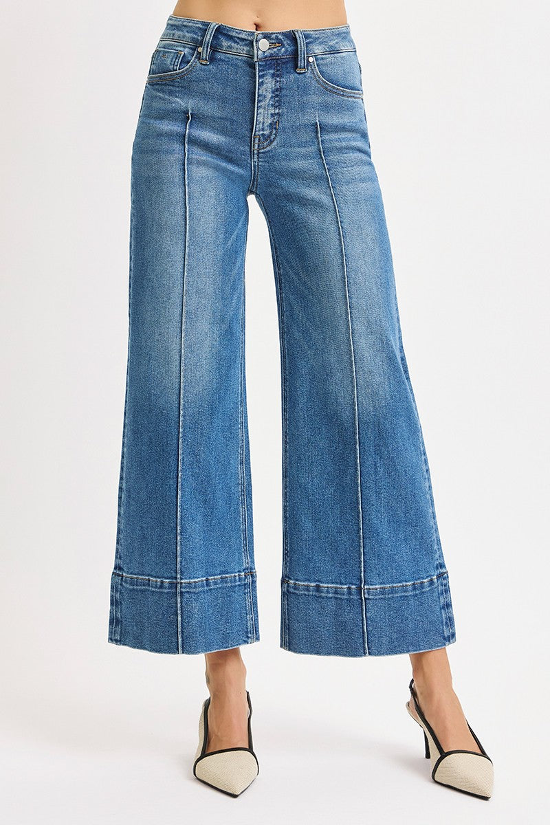 Parker Mid Rise Pintuck Jeans