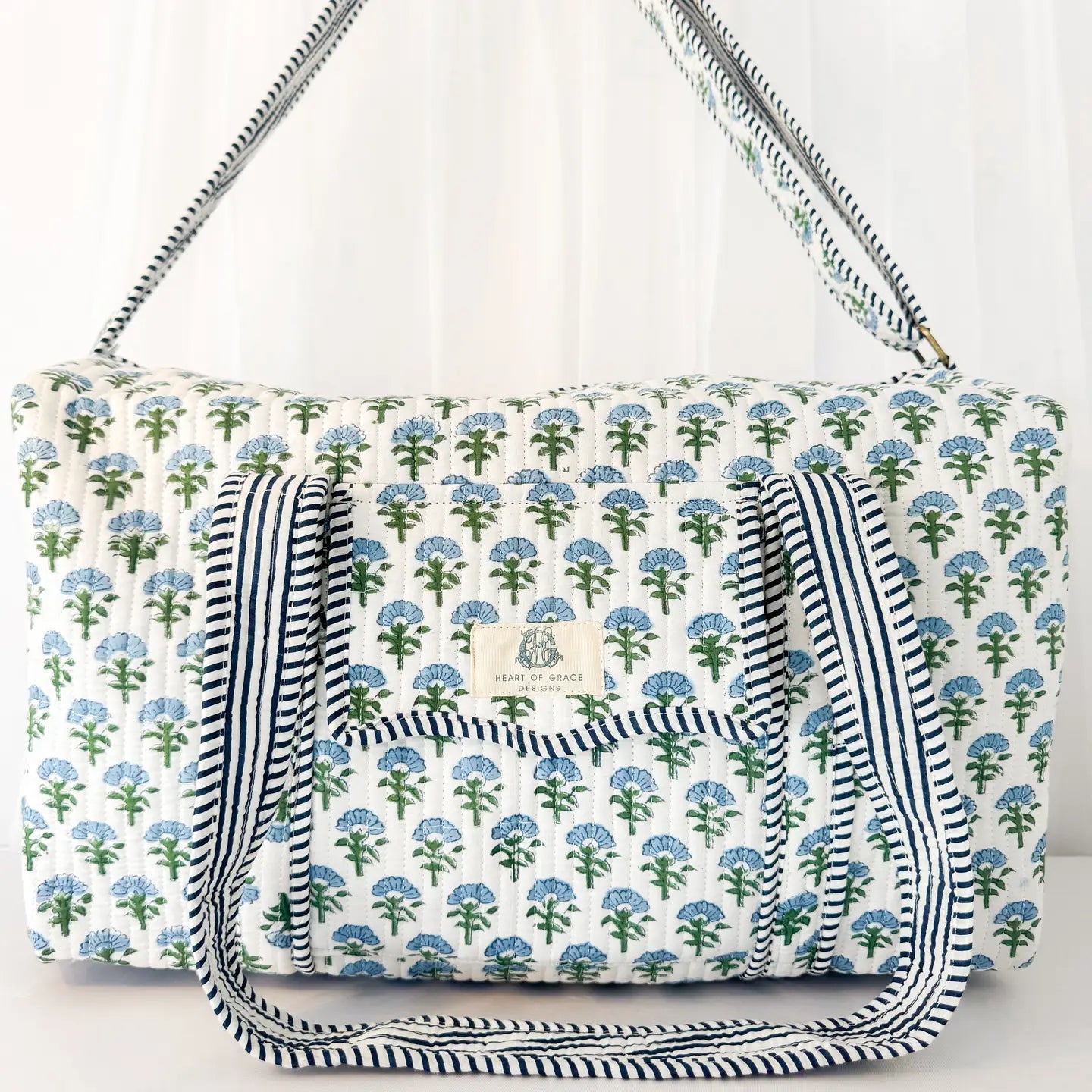 Carolina Large Scalloped Quilted Duffle Bag