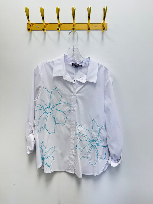 Jackie Stitched Button Down Top
