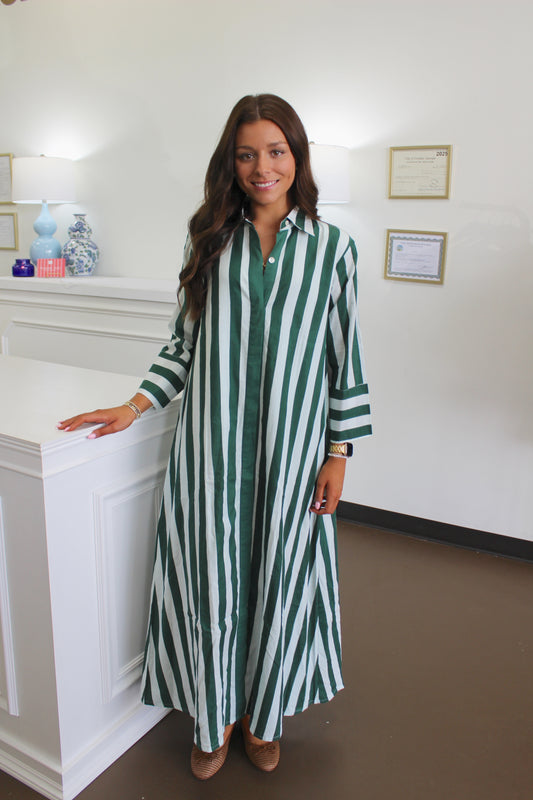 Augusta Stripe Caftan Dress