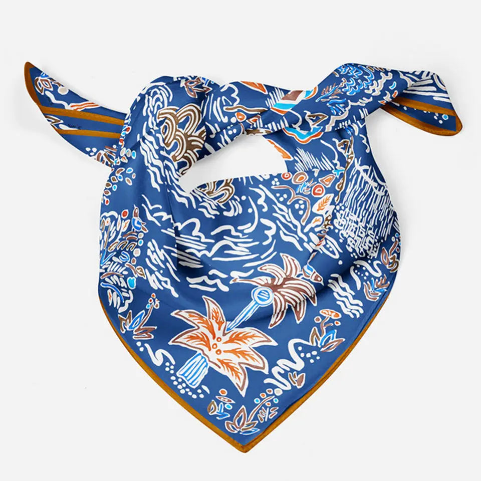 Sweet Satin Floral Scarf
