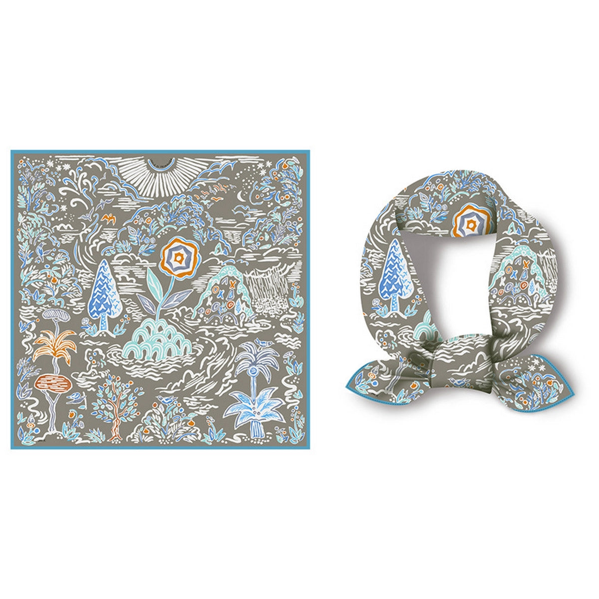 Sweet Satin Floral Scarf