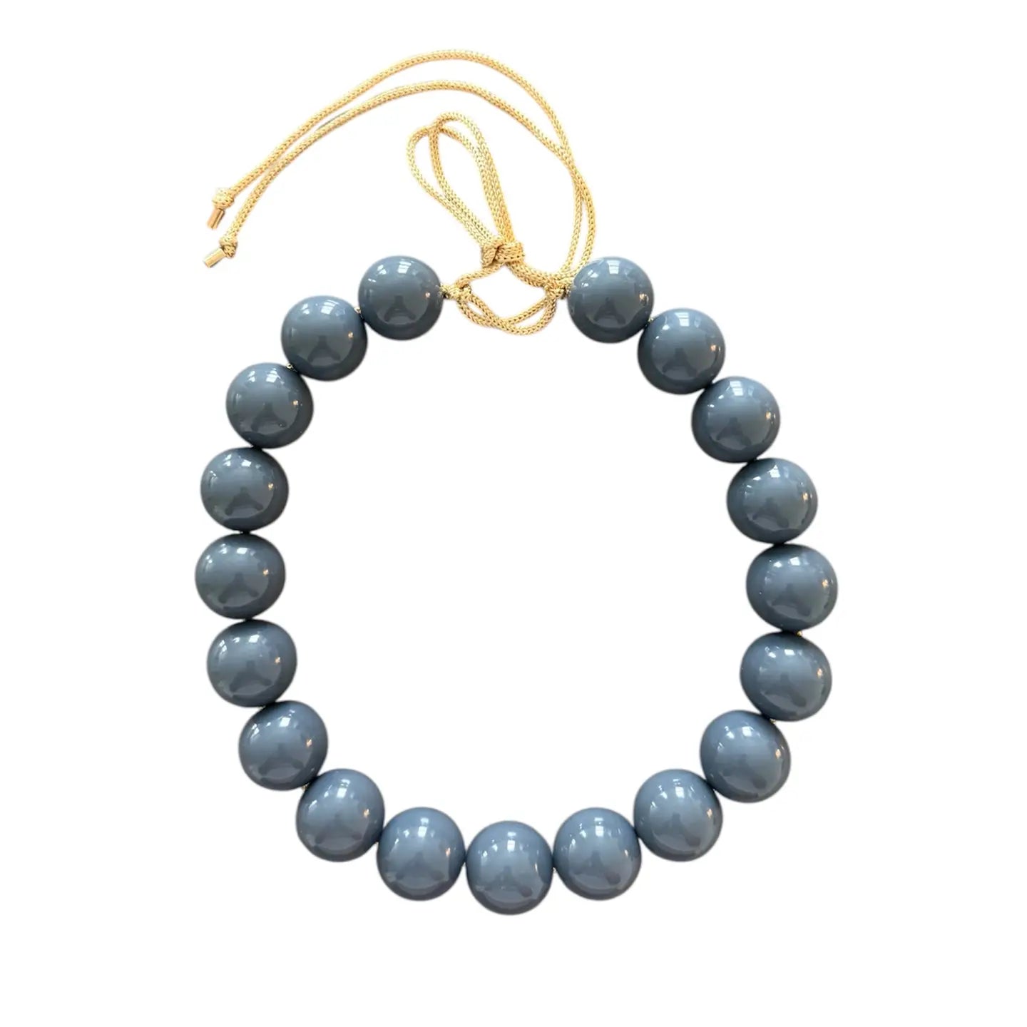 Grey Chunky Beaded Necklace