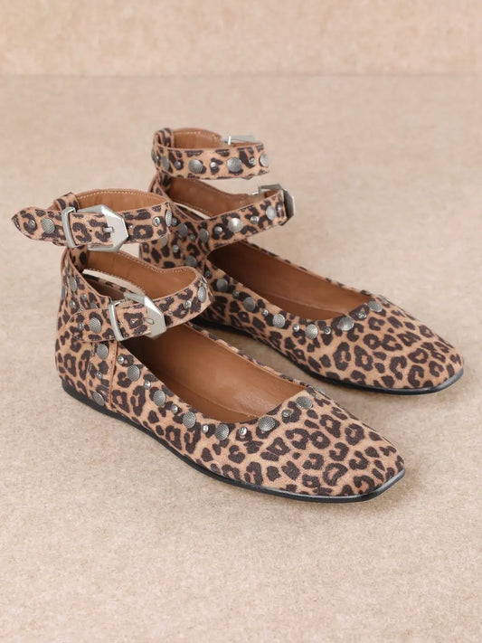 Velora Leopard Print Ballet Flats