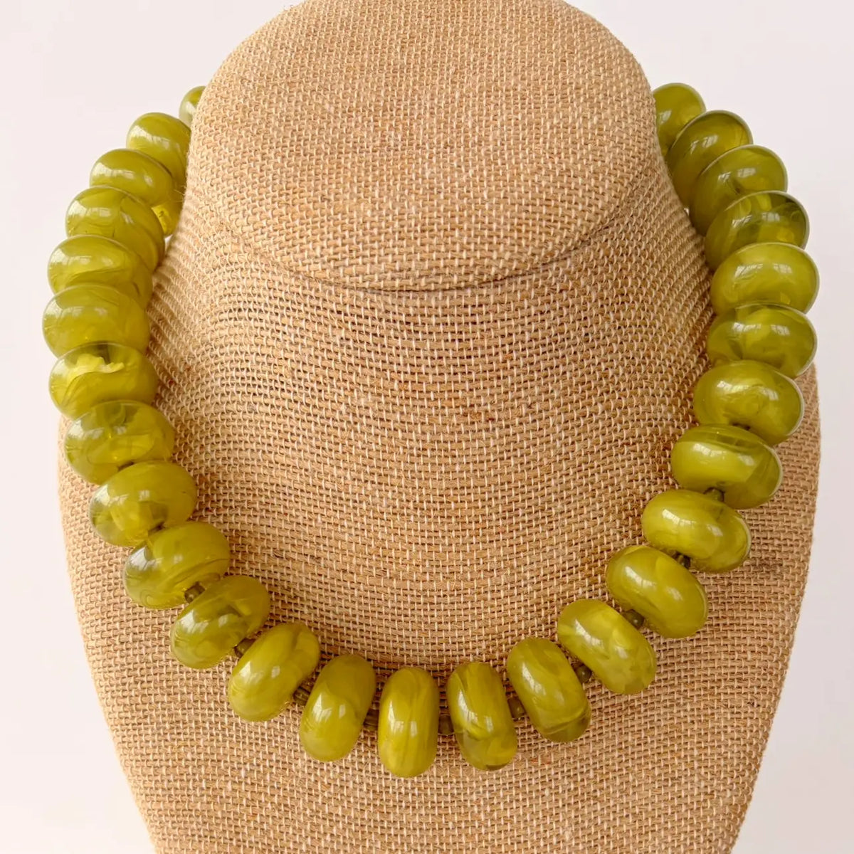 The Rory Green Rondelle Beaded Necklace