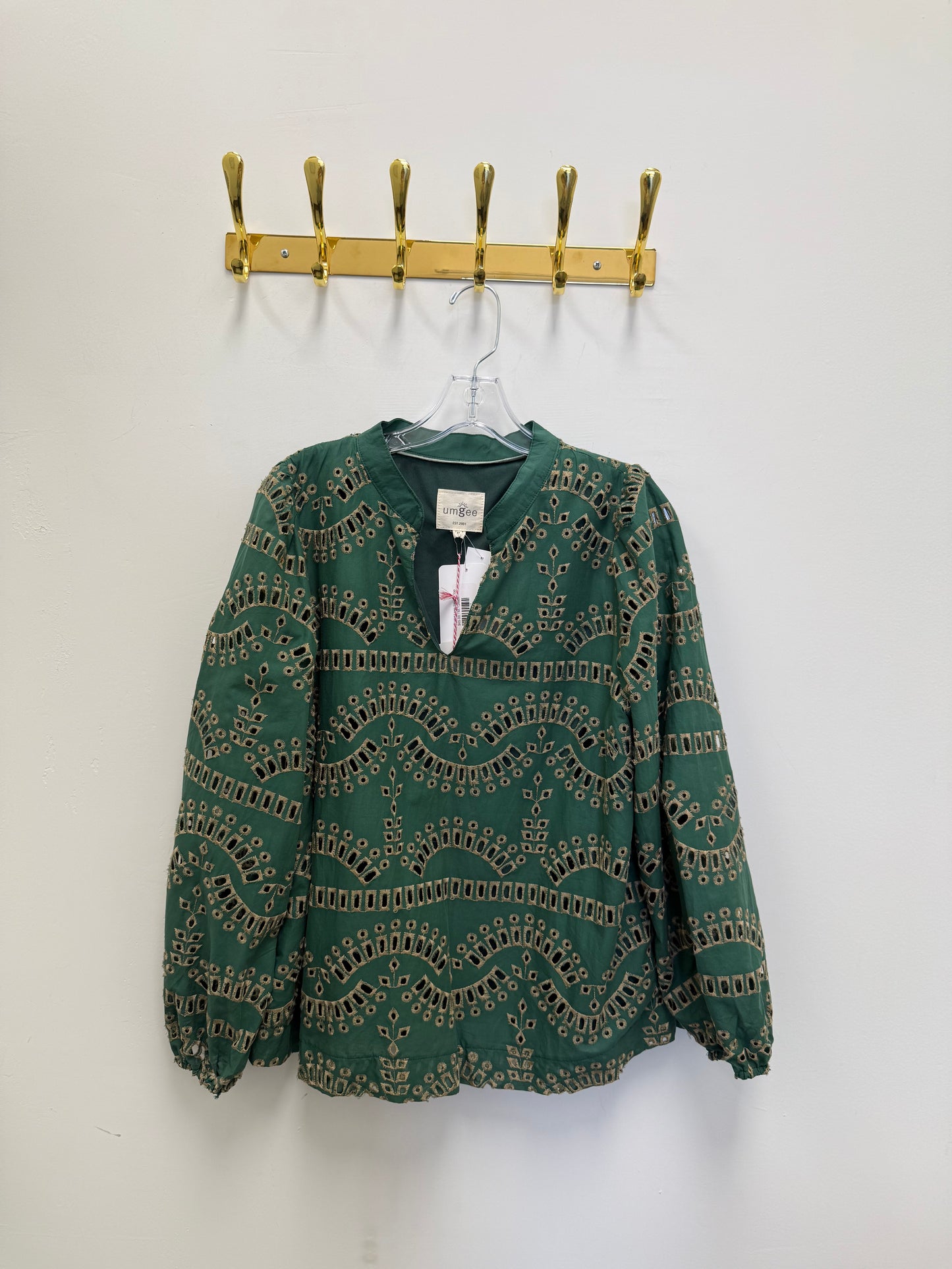 Amy Eyelet Long Sleeve Top