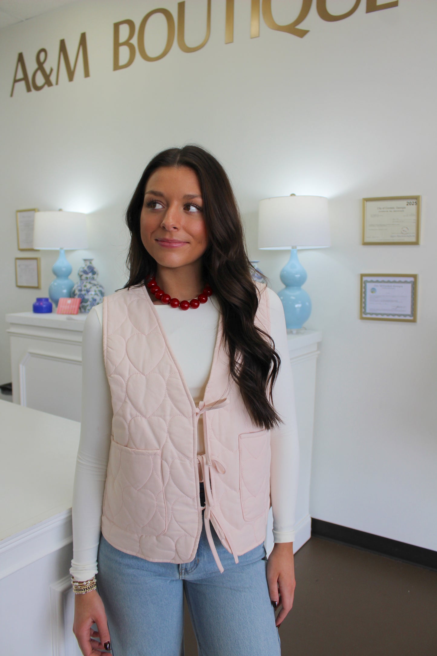 Heart Quilted Vest