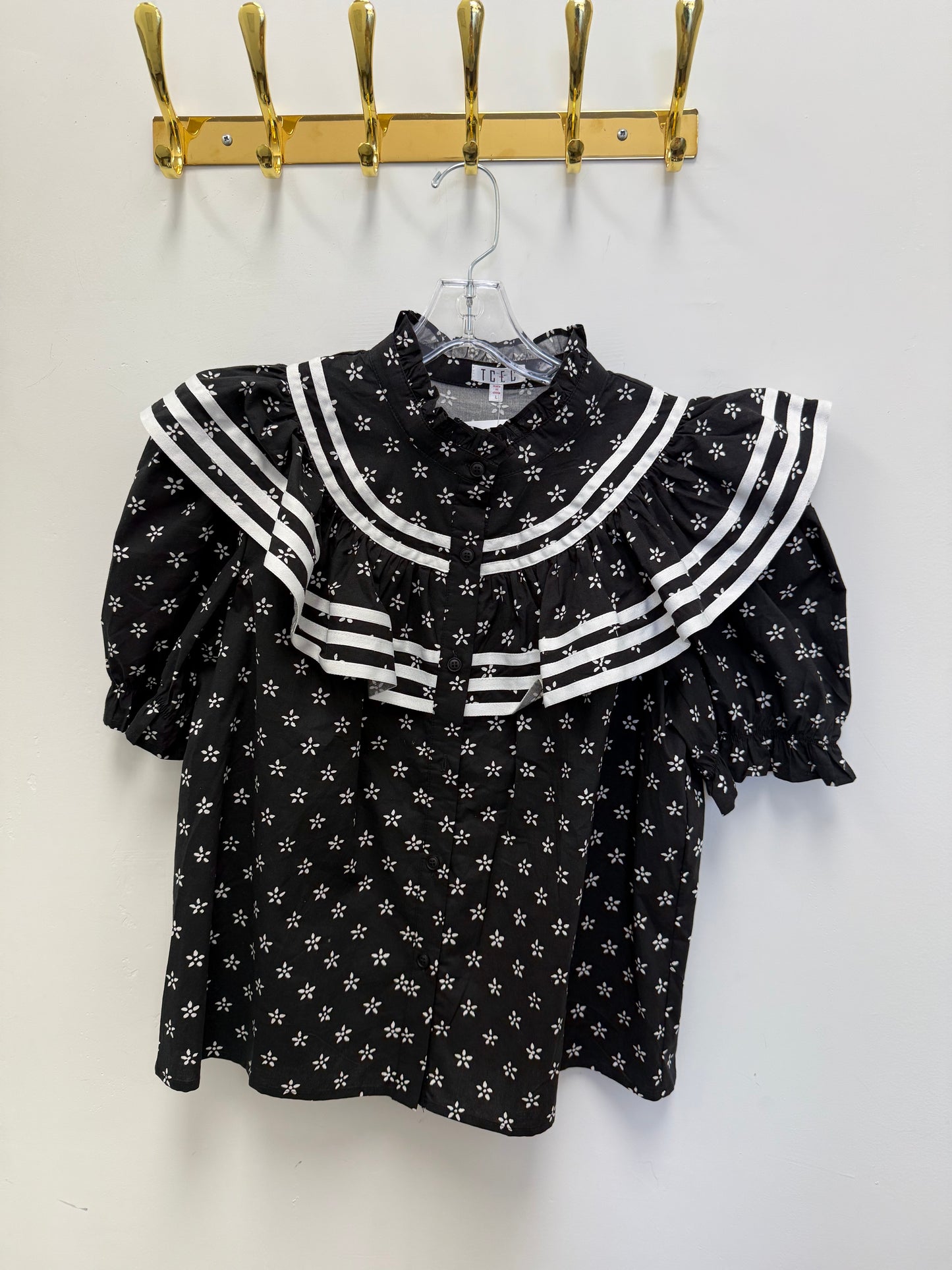 Mckenzie Floral Ruffle Detail Top