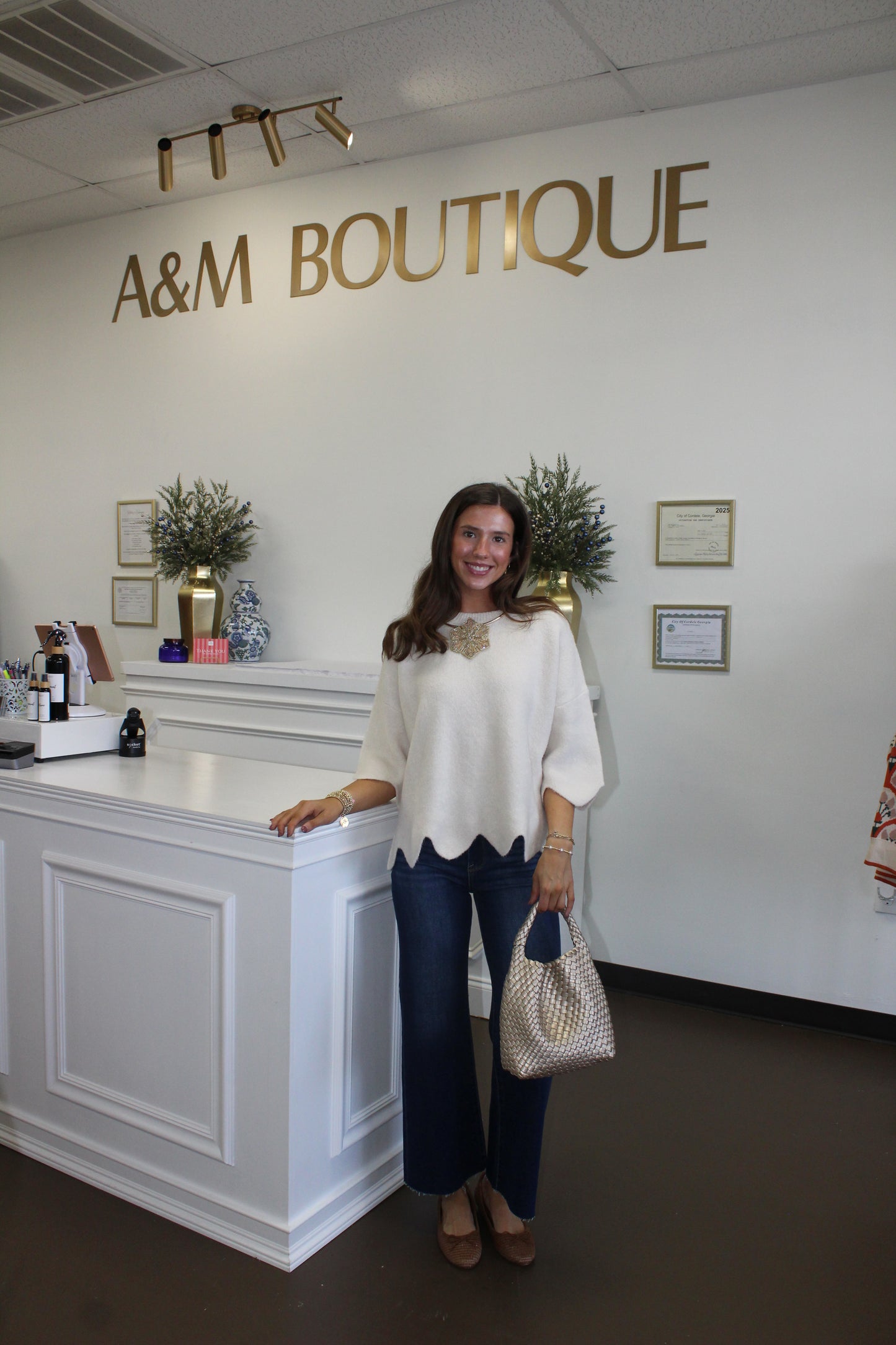 Harmony Scallop Sweater Top