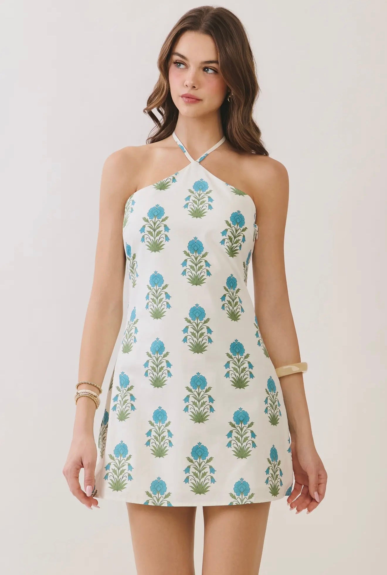Charlotte Floral Halter Dress