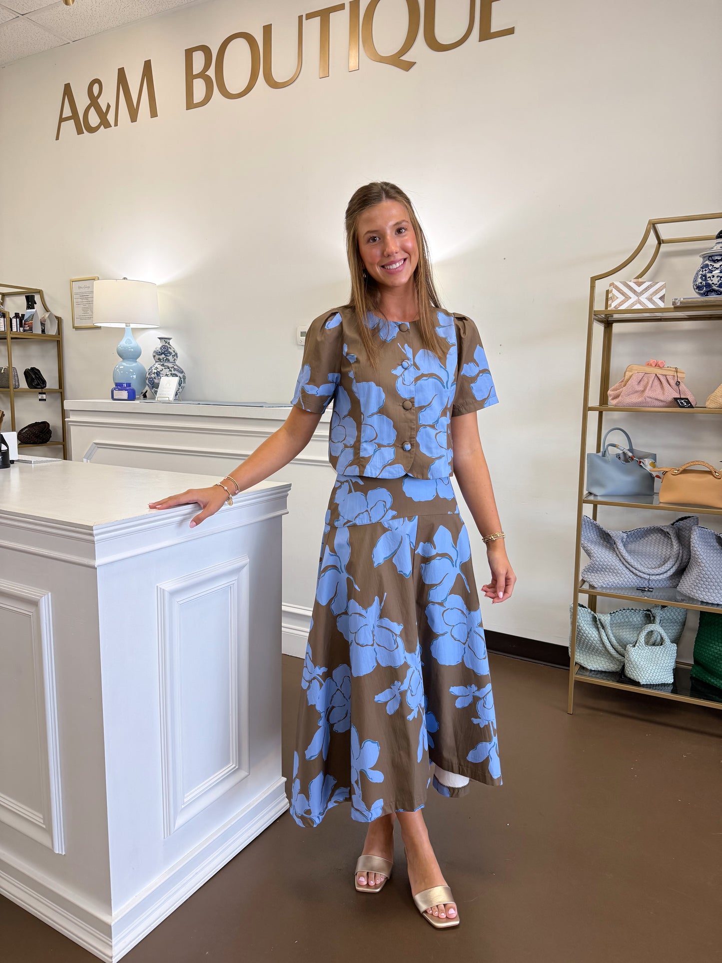 Ella Floral Print Matching Top