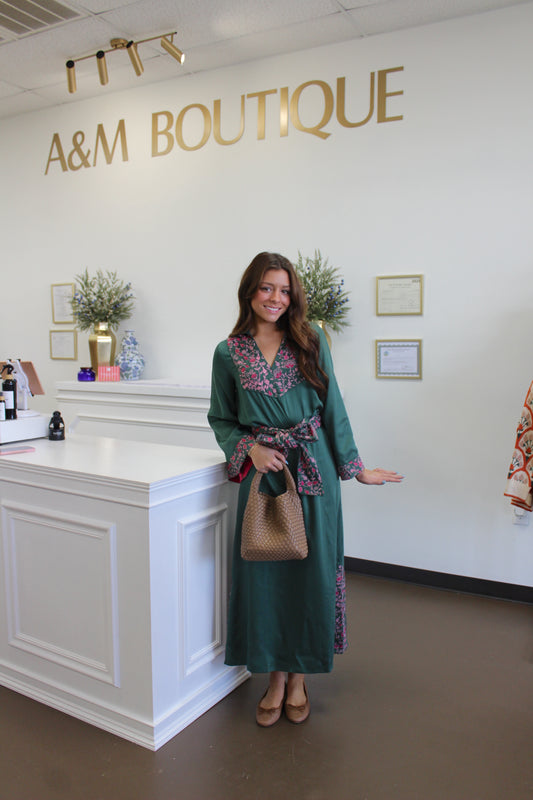 Elodie Rosalie Satin Maxi Caftan