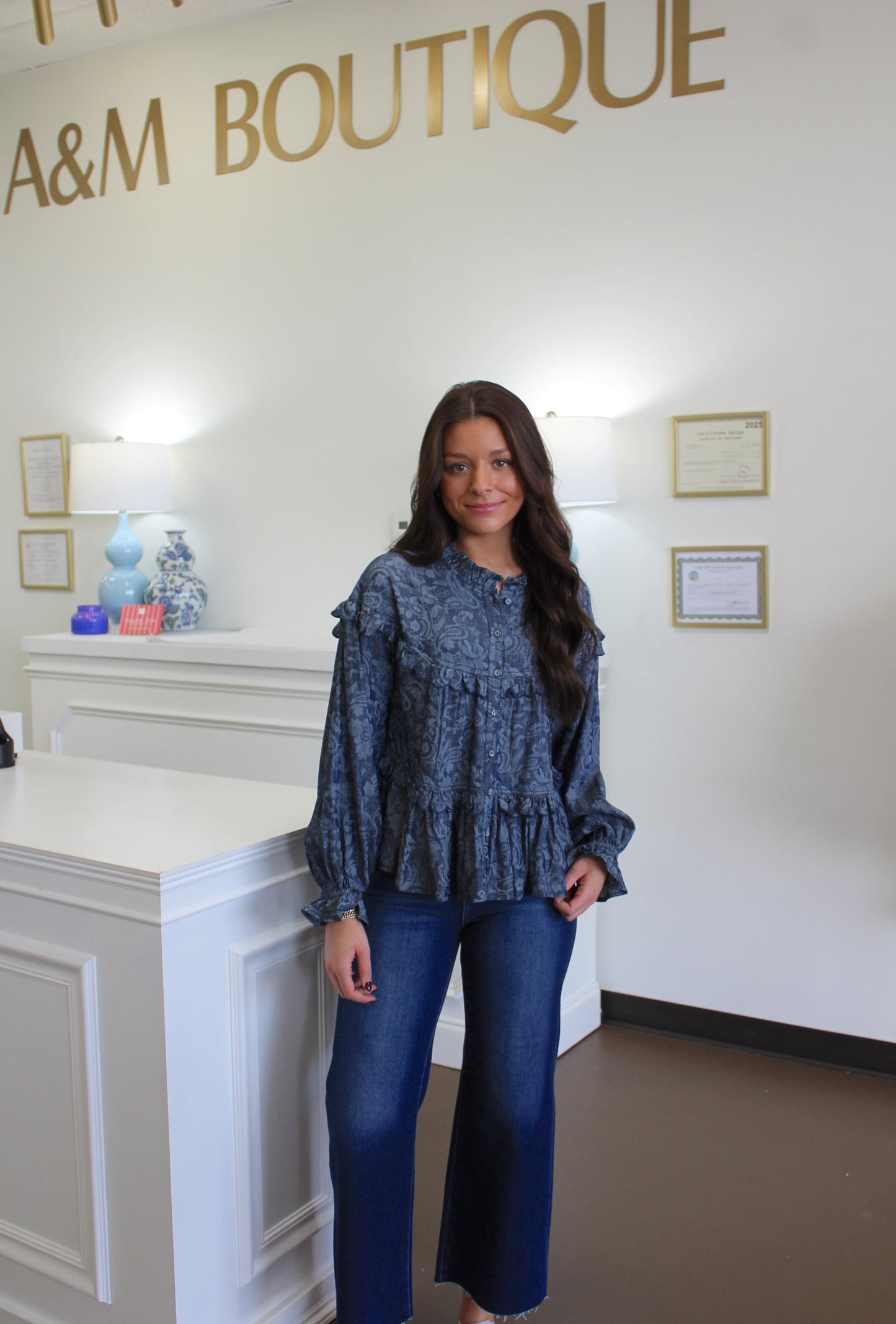 Ivy Jane Scalloped Tiered Shacket